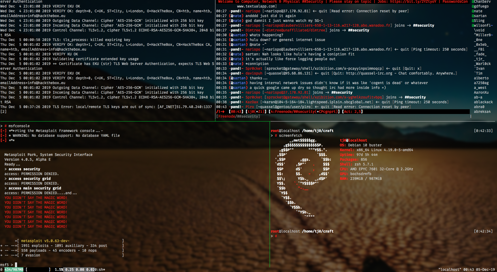 tmux ftw